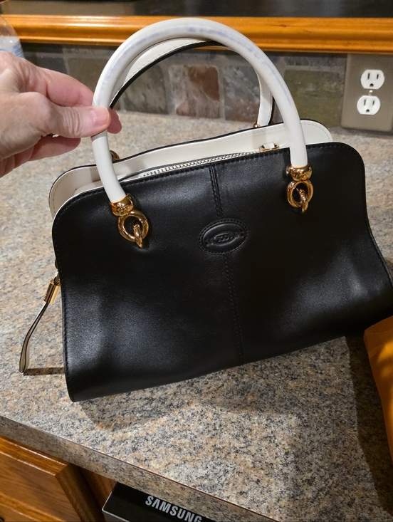 Tod's Handbags - Tod's Sella Bowler Bag in a black and white colorway. / Like New